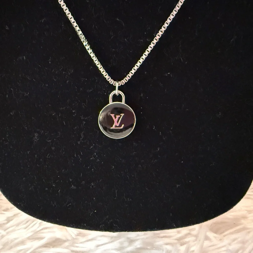 Louis Vuitton Black Skittle Pendant Necklace